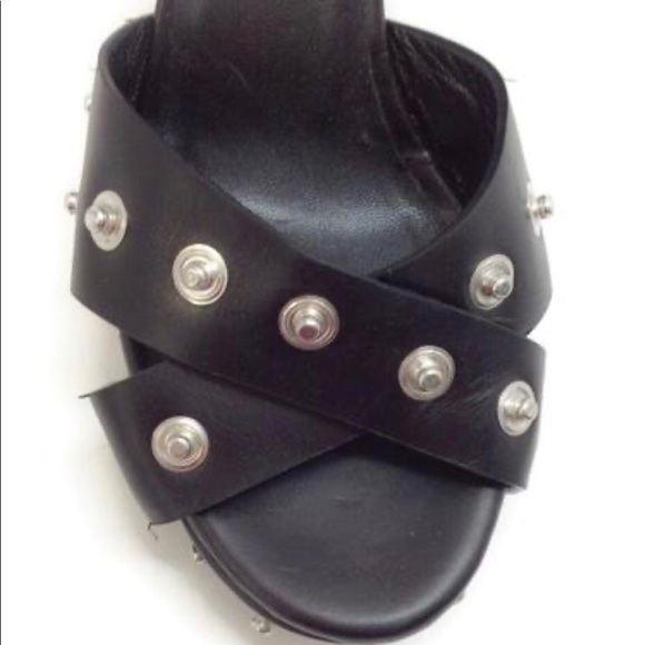 Flash Sale ReList Tomorrow NIB Sonia Rykiel Black Snap Embellished Sandals 37 - Picture 4 of 8